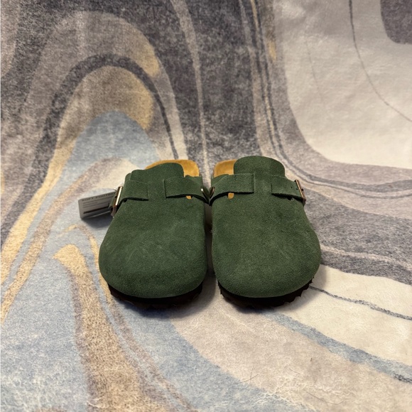 Birkenstock Boston Clog Suede Sandal Thyme Women’s Size 7 , 8 And 9 - Picture 2 of 4